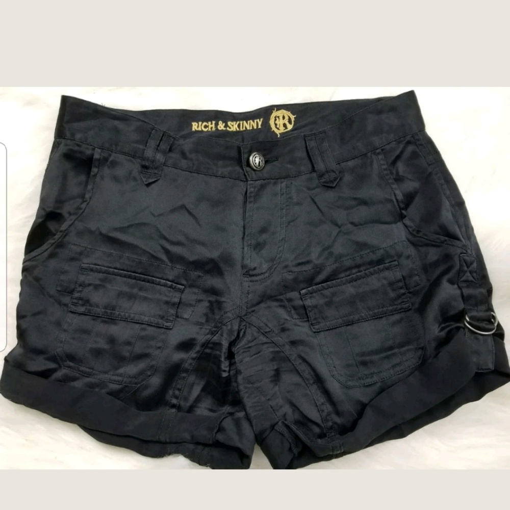 Rich and Skinny 100% black size 24 shorts. Pre own